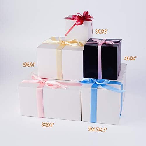 Geftol Small Kraft poklon kutija 50 pakiranje 3 x 3 x 3 inča preklopni okvir poklon kutija Djeveslati okvir za prijedlog za svadbeni