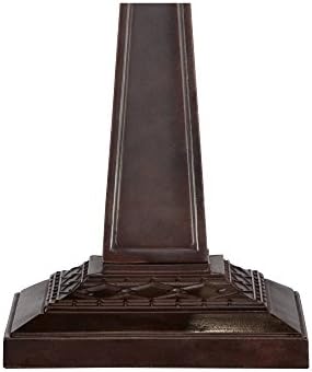 Robert Luis Tiffani obećavajuća grana misija Stolna svjetiljka u stilu Tiffani 24 visoka Bronca smeđi metal starinski Bakar staklo