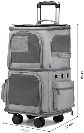 Dvoslojna torba za kolica za kućne ljubimce u paketima prijenosna Vanjska teleskopska Torbica za vuču sklopivi ruksak za pse (boja:$$,