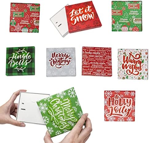Joyin 9 PCS držači božićnih čestitki Poklon kutije, kvadratne kutije za poklon kartice za odmor, poklon kutije za gotovinu, papir za