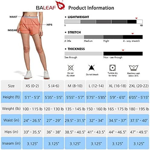 Baleaf žene 3 trkačke kratke hlače brze suhe bez atletskih atletskih treninga kratkih hlača džepova s ​​patentnim zatvaračem