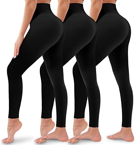 BlueEnjoy 3 pakete za žene za žene podizanje visokog struka za kontrolu trbuha joge hlače-trening trkaće gamaše