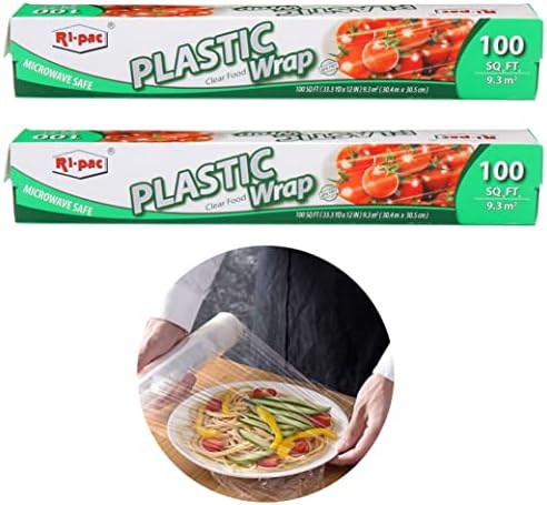 2 plastične folije za hranu, elastični poklopac za hranu, svježi, bez BPA, prozirni, 200 četvornih metara