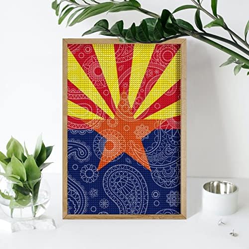 Arizona State Paisley Dekorativna dijamantska slika za zastavu Smiješno 5d DIY FULL DRILL DIJAMNDSKI SLIKE SLIKE ZAHTJENE ZA BOME 8