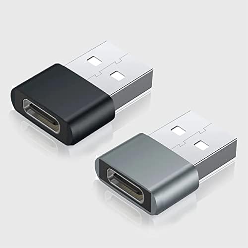 USB-C ženska osoba na USB muški brzi adapter kompatibilan s vašim alcatel plus 12 za punjač, ​​sinkronizaciju, OTG uređaje poput tipkovnice,