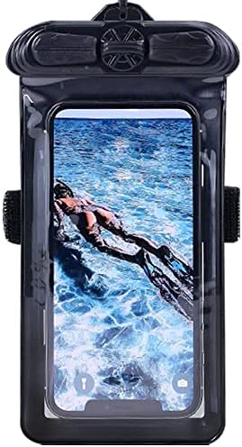 Torbica za telefon Vaxson crne boje, kompatibilan s vodootporan slučajem CUBOT Max 3 Dry Bag [Nije zaštitna folija za ekran]