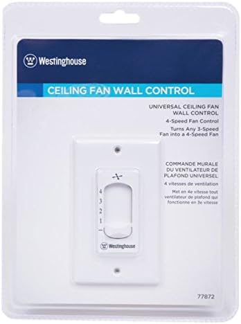 Westinghouse rasvjeta 7800300 jax stropni ventilator, 56-inčni, četkani nikla crne noževe i 7787200 stropni ventilator kontrola zida,