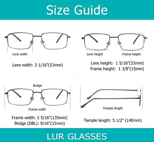 Lur 3 pakira metalne naočale za čitanje + 7 pakiranja naočala bez nakita