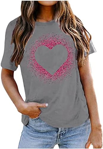 Top majica za djevojčice jesensko ljeto kratkih rukava udobna odjeća u boji modna košulja širokog kroja s okruglim vratom s grafičkim