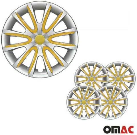 OMAC 16-inčni hubcaps za Toyota C-HR sive i žute 4 kom. Poklopac naplataka na kotači