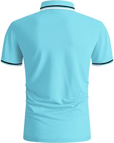 Secood muška polo košulja vlaga Wicking Ljetni teniski golf košulje s kratkim rukavima casual stilski