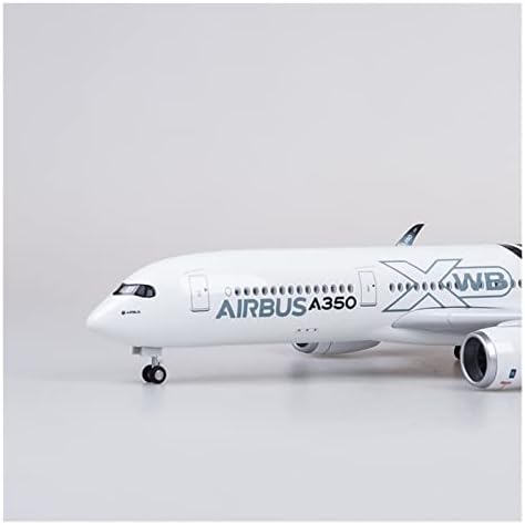 Modeli zrakoplova 47 cm prikladni za Airbus A350 Realistični prototip civilnog zrakoplova s ​​kotačima i svjetlima s crnim ugljičnim