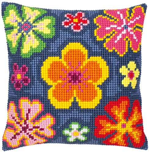 Vervaco križni jastuk jastuka cvjetna snaga 16 x 16