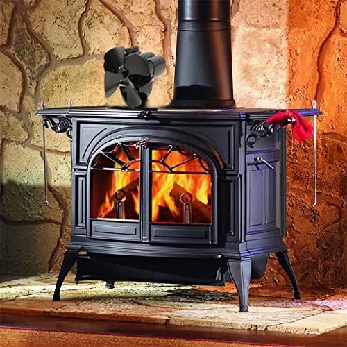 ; Crni kamin s 4 lopatice toplinske energije štednjak na pelete ventilator pećnica plamenik na drva eko ventilator alati