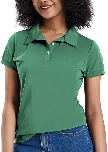 Mier ženske golf polo majice kratke rukave suhe atletske košulje, vlage vlage