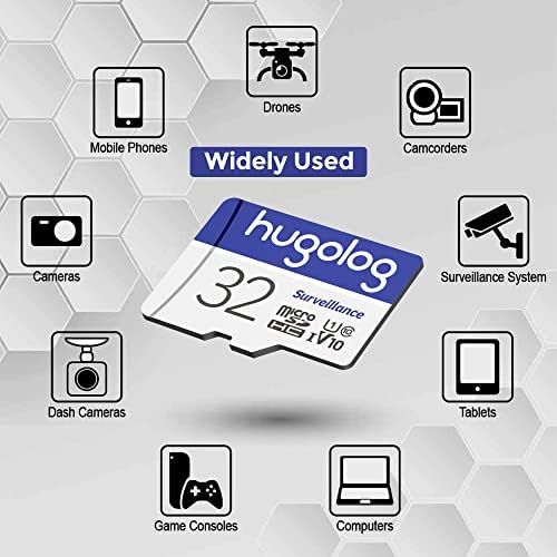 Micro SD kartica Hugolog 32 GB microSDXC memorijsku karticu UHS-I - 100 MB/s, 667X, U1, Class10, FHD Video V10, A1, FAT32, high-speed