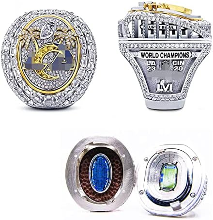 COOP BDY 2021 RING RING, LA Football Poklon kompatibilan za Super Bowl, Los Angeles Replika nogometni prsten prikladan za rođendansku