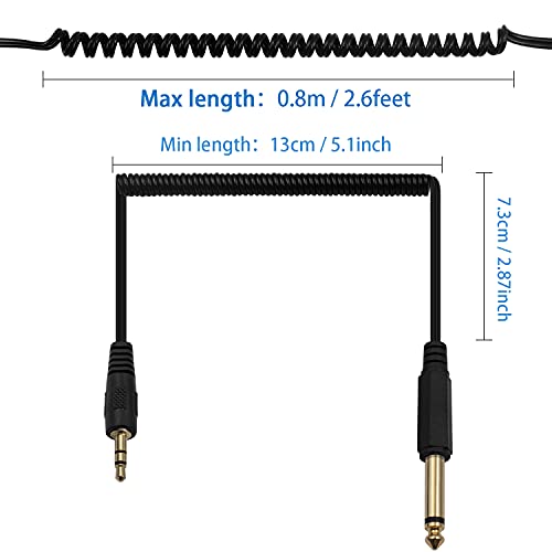 Duttek od 3,5 mm do 1/4 kabel, 1/8 stereo do dvostrukog 1/4 mono kabela, 3,5 mm TRS stereo muški do 1/4 inčni TS mono muški međusobno