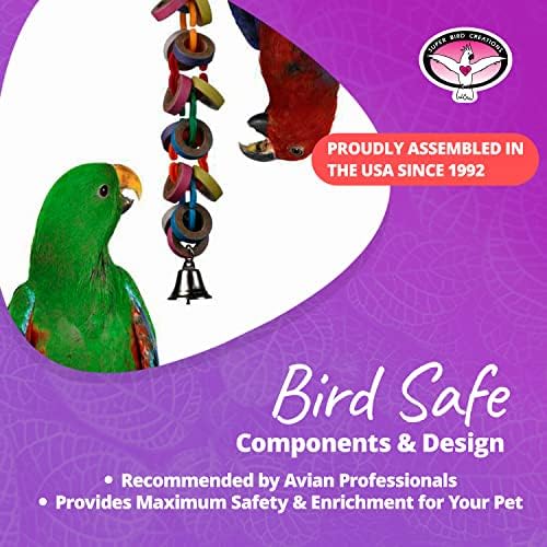 SUPER PIRD CREATIONS SB626 igračka za ptičje ptice, srednja/velika veličina ptica, 15 x 2,5