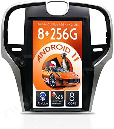 Android 11 Tesla Car Stereo za Chrysler 300C 2013-2019,8GB RAM-a, 256 GB ROM, Qualcomm Snapdragon, IPS zaslon osjetljiv na dodir, CAR