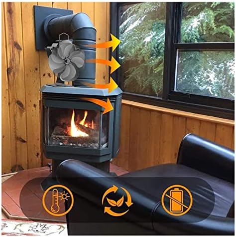 7 lopatica kamin štednjak toplinski ventilator plamenik na drva Eko ventilator tihi kućni kamin ventilator za peć na drva