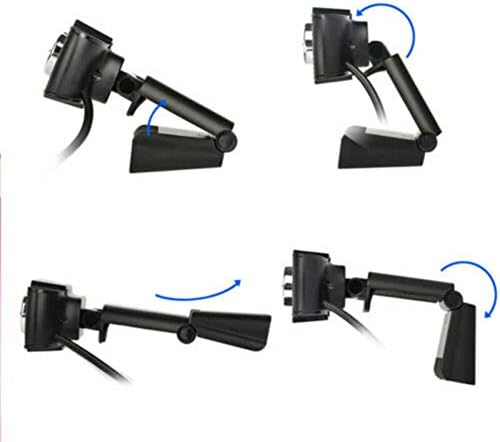 Rotacijski pogon za kameru za računalo-besplatna kamera za gledanje videozapisa s mikrofonom, 59,5 * 63, Crna
