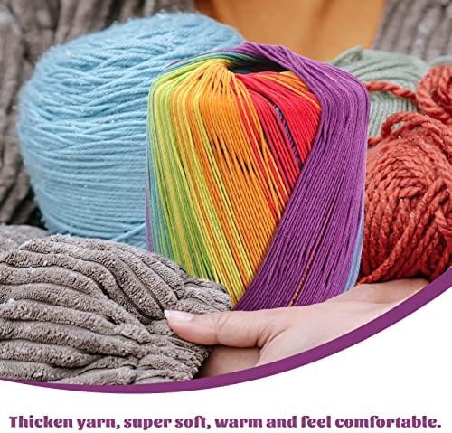 Kukičana pređa od 133 m gradijentna pamučna pređa segment u boji obojeni konac za kukičanje tkanje pređe za ručno pletenje