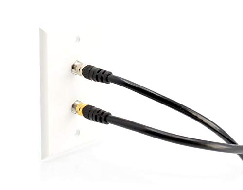 CIMPLE CO koaksijalni kabel 25ft s jednostavnim kapcima za priključak - crna - 75 ohm RG6 F -tipa koaksijalni TV kabel - 25 stopa crn